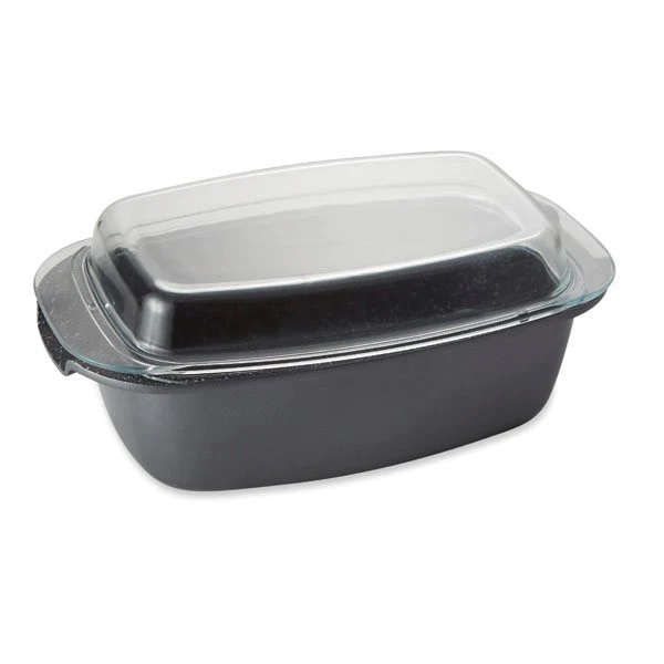 Cocotte rectangulaire et couvercle revêtement Dur comme la pierre 32 c