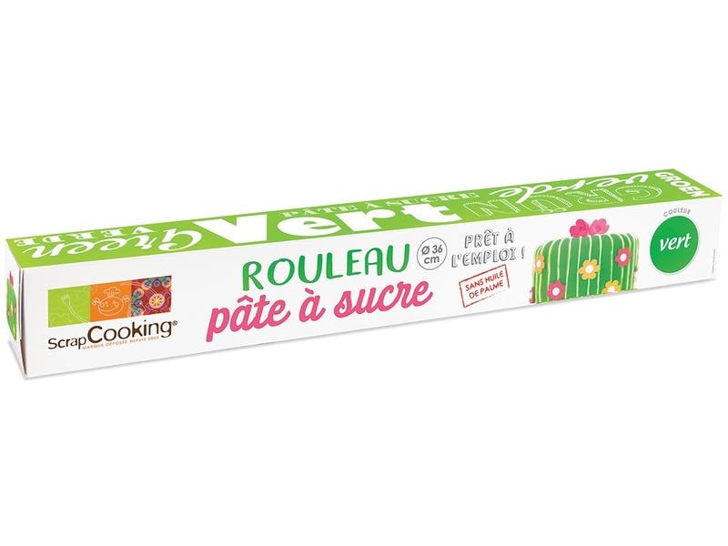 ScrapCooking Ausgerollter Zuckerfondant 430 g Grün Rollfondant zum Dekorieren