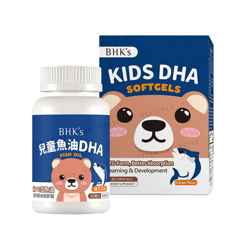 BHK's - Kids DHA Visolie Kauwbare Softgel Sinaasappelsmaak