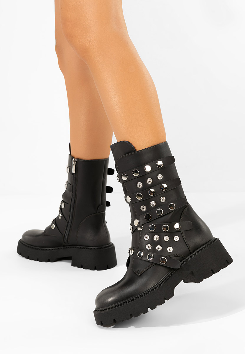 Bottines hautes femme grise Lottie