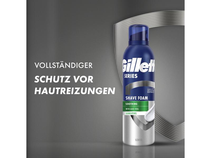 Gillette Rasierschaum Sensitive 250 ml Rasiergel für Männer, welches vor Hautreizungen schützt
