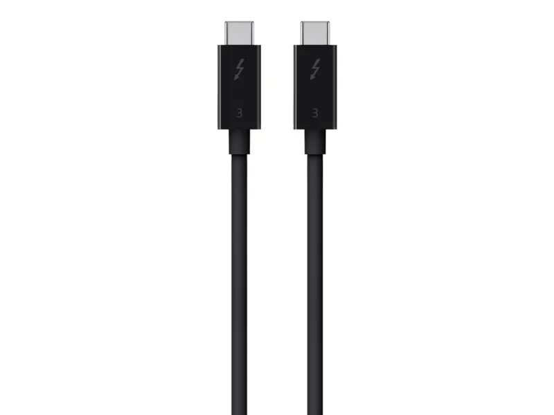 Belkin Thunderbolt 3 - Thunderbolt kabel - 24 pin USB-C (han) til 24 pin USB-C (han) - USB 3.1 Gen 2 / Thunderbolt 3 / DisplayPort 1.2 - 80 cm - sort - for P/N: F4U109tt