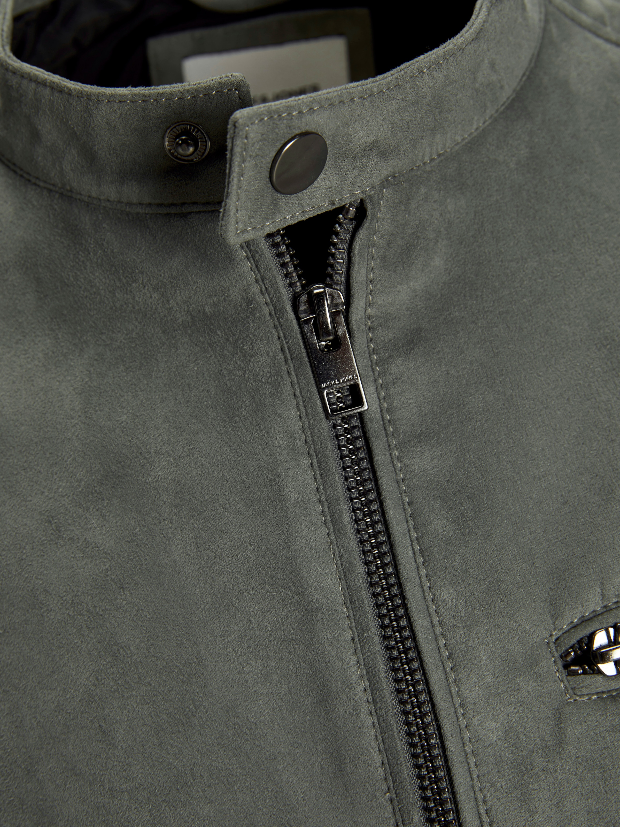 Jack & Jones Bikerjacke »JJEDYLAN mit wasserabweisender Funktion« ohne Kapuze unifarben, modisch, regular fit, Polyester