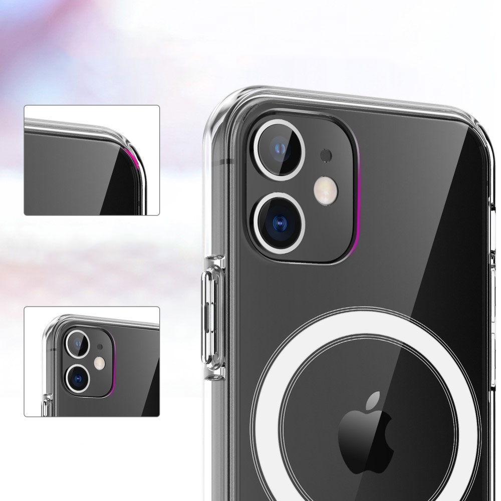 iPhone 12 / iPhone 12 Pro MagSafe Hybrid Hülle TPU Bumper Acryl Rückseite - Transparent