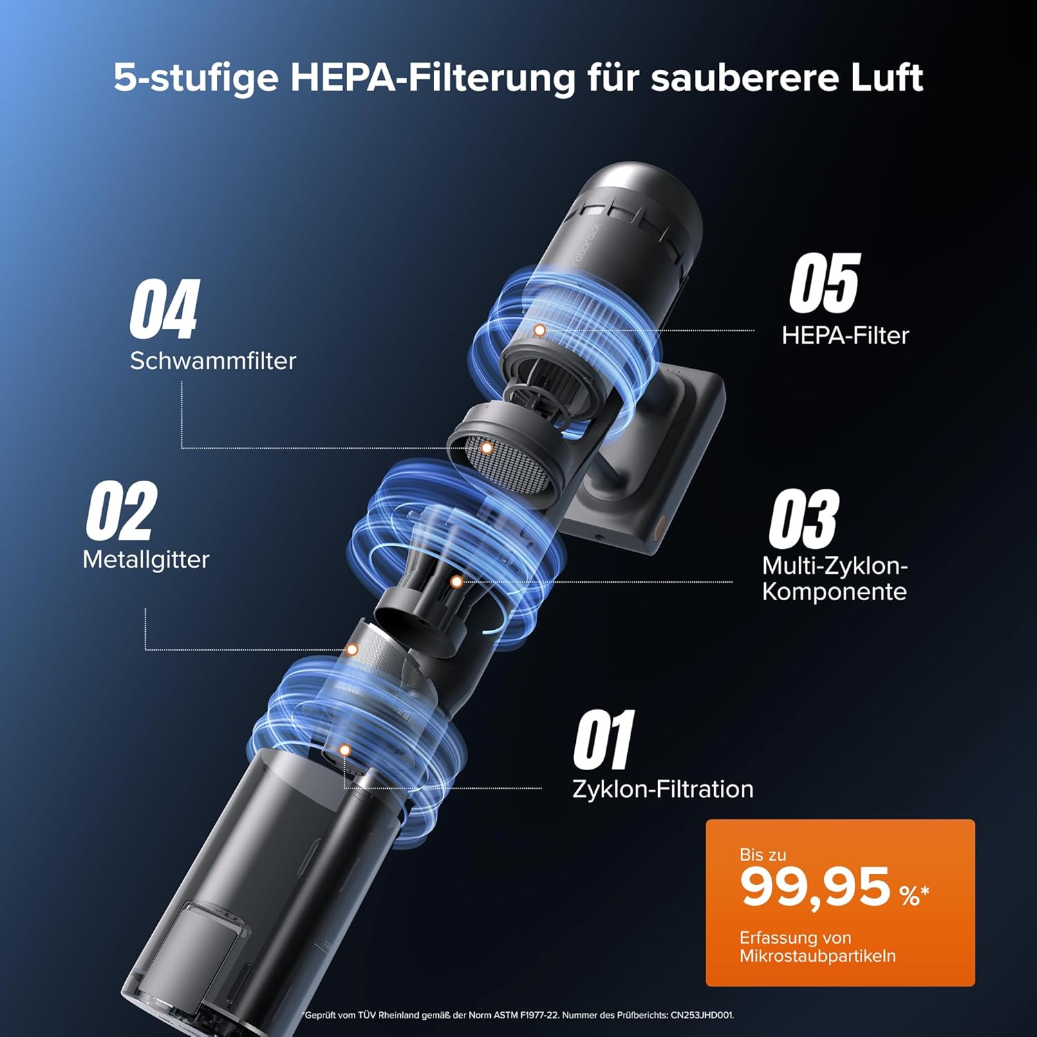 roborock H60 Hub Ultra Akku Staubsauger mit Auto-Entleerungsstation, 210AW Saugleistung für Teppiche und Hartböden, 90 Min, Anti-Tangle Bürste, 140° LED-Staubdetektion, Zubehör für alle Oberflächen