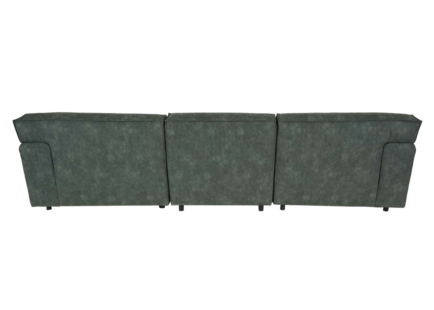 Ecksofa MCW-J59, Couch Sofa mit Ottomane rechts, Made in EU, wasserabweisend 295cm ~ Kunstleder grau