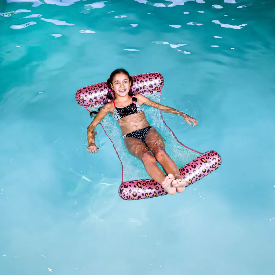 Swim Essentials Hängematte Rose Gold Leopard 116 cm