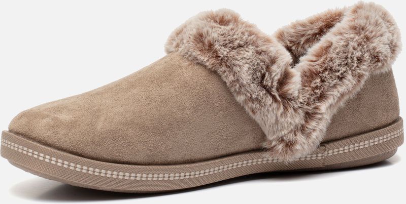 Skechers Cozy Campfire gevoerde dames pantoffels - Beige - Extra comfort - Memory Foam - Maat 36