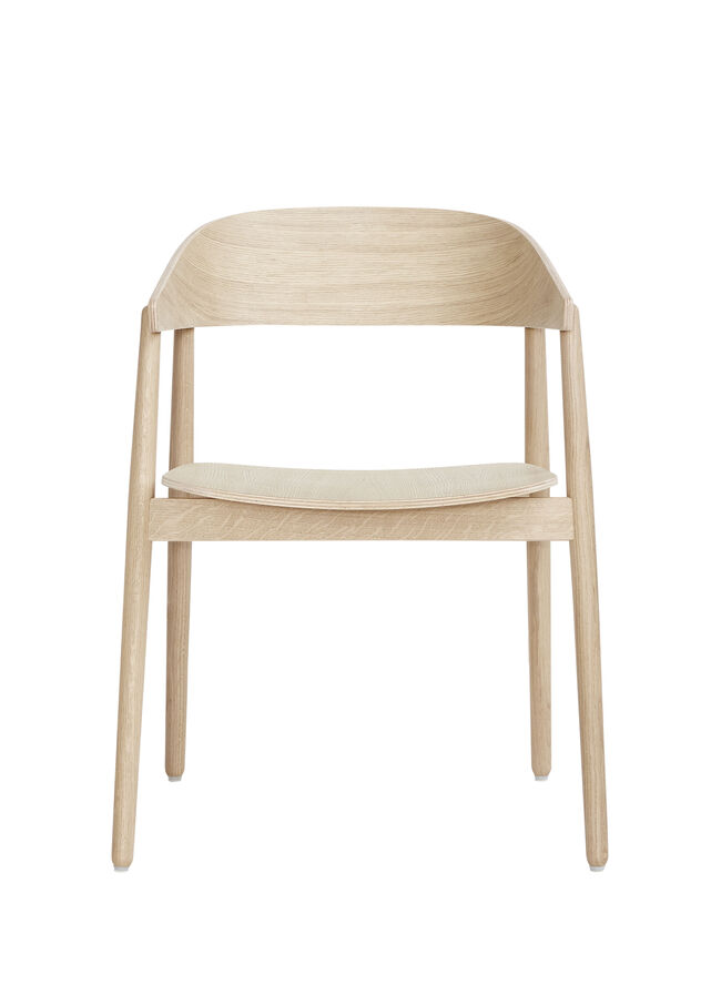 Andersen - Furniture AC2 armchair Oak white pigm. lacquer veneer seat Eg