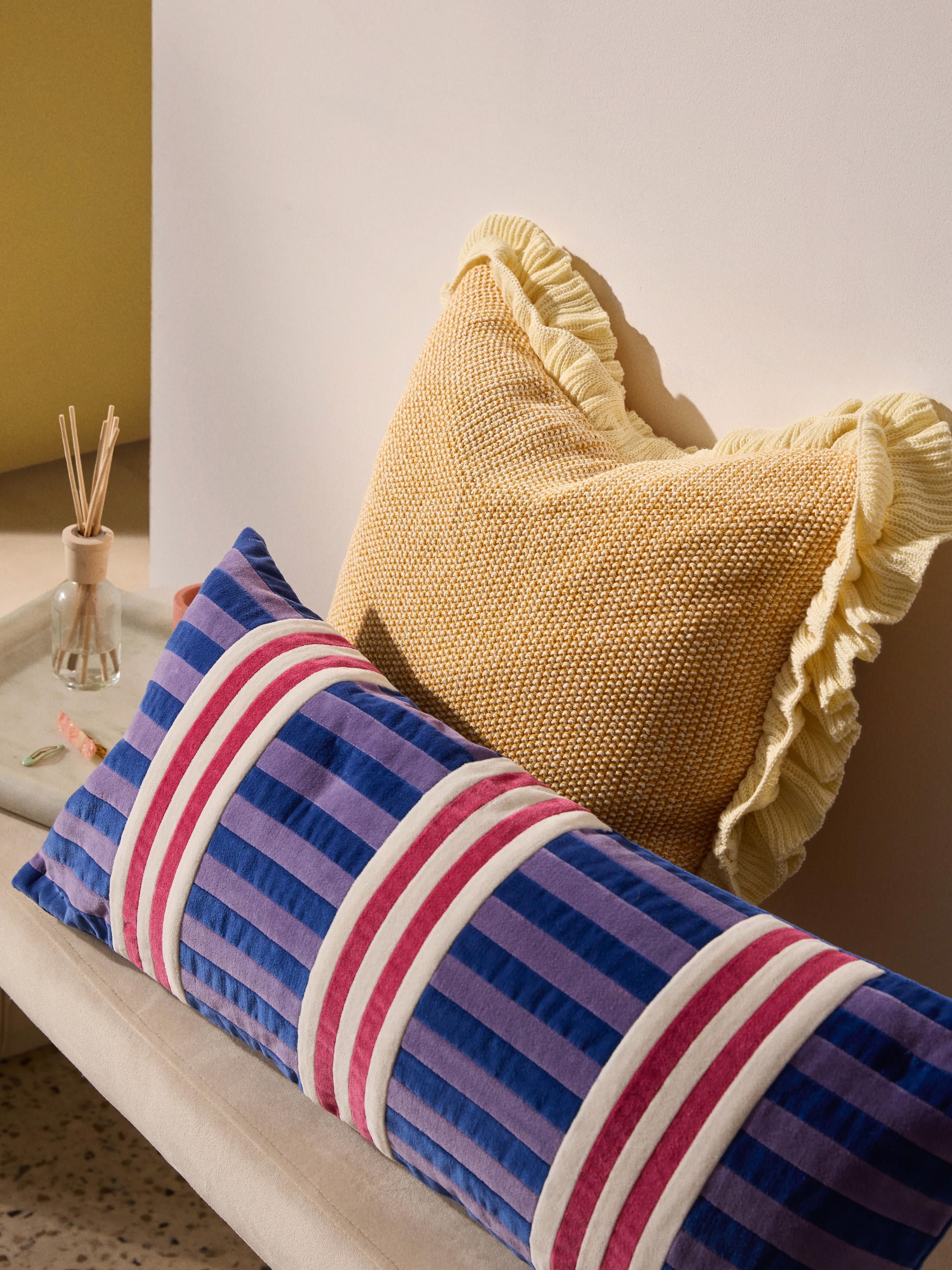 Patchwork kussensloop Tete van fluweel