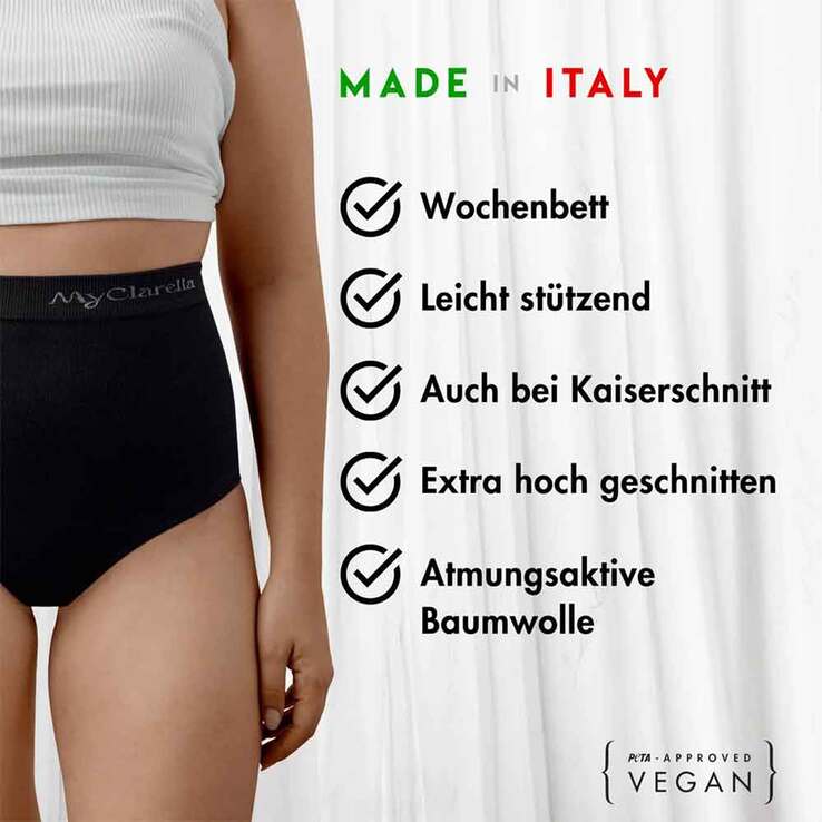 The Support Panty Wochenbett Unterhose S schwarz, 1 St