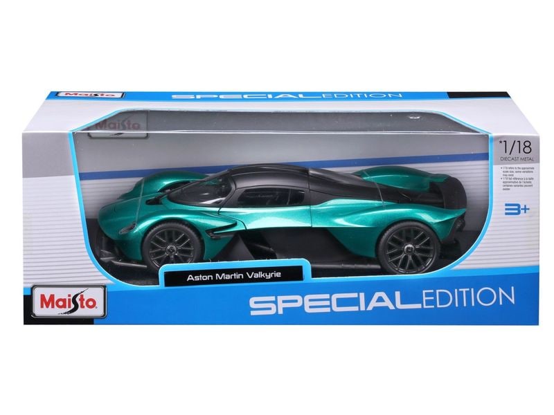 Maisto Sportwagen Aston Martin Valkyrie 2022 1:18 , Grün Sammlermodell im Massstab 1:18