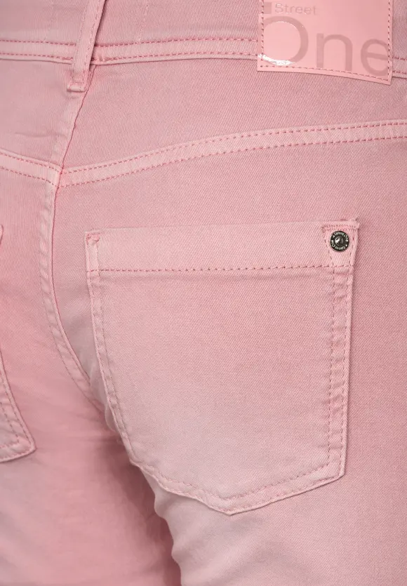Casual Fit 3/4 Jeans - light berry soft washed