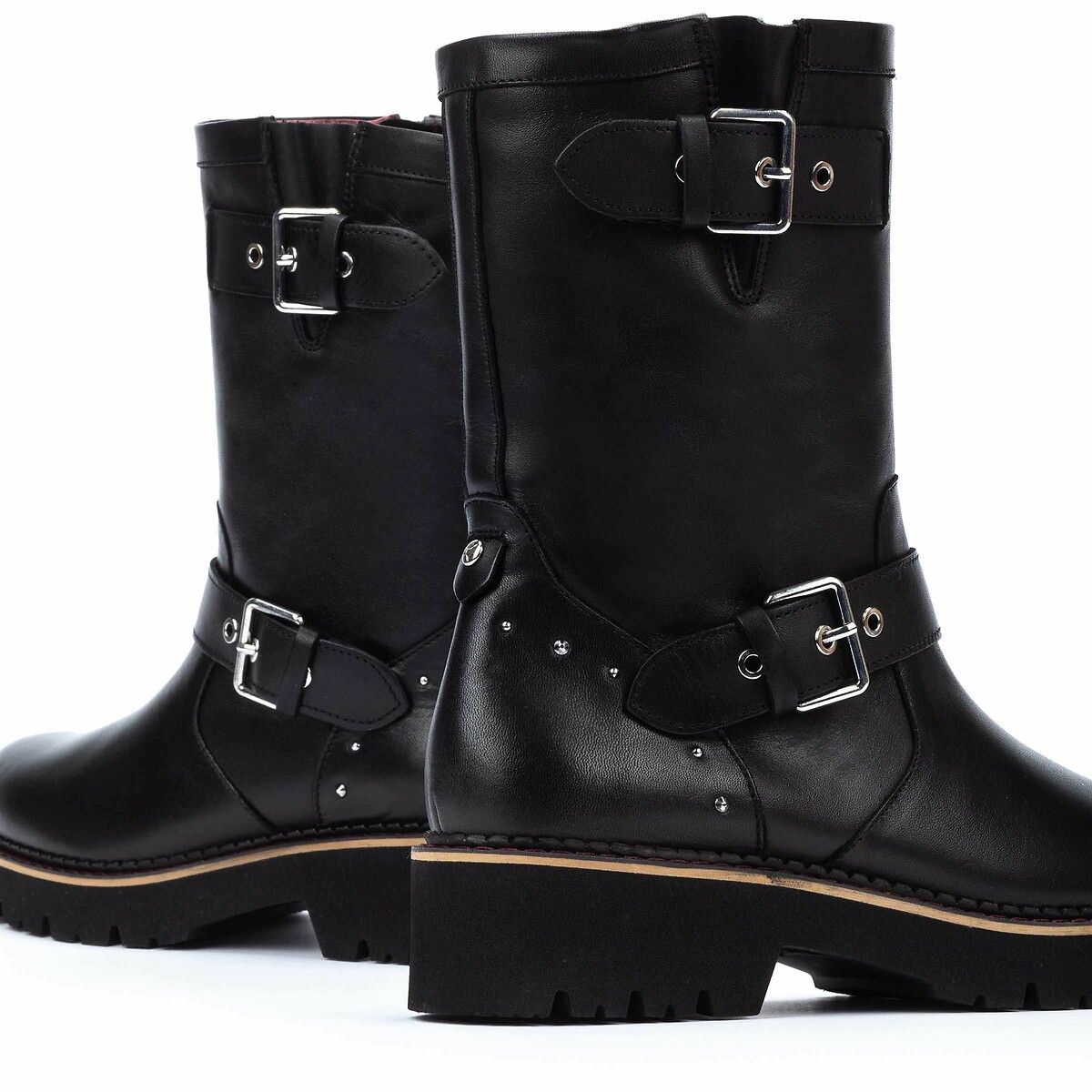 PIKOLINOS<br>Botas de couro estilo motociclista Victoria de cano médio