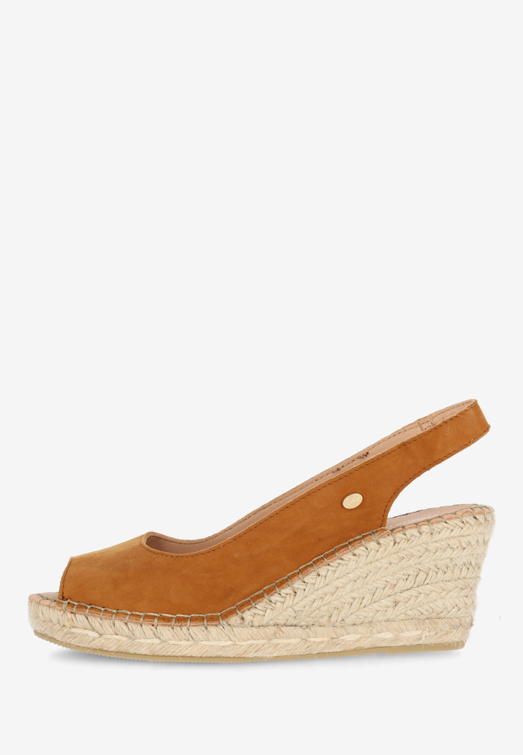 CLARE BEAU  Espadrille suede Cognac