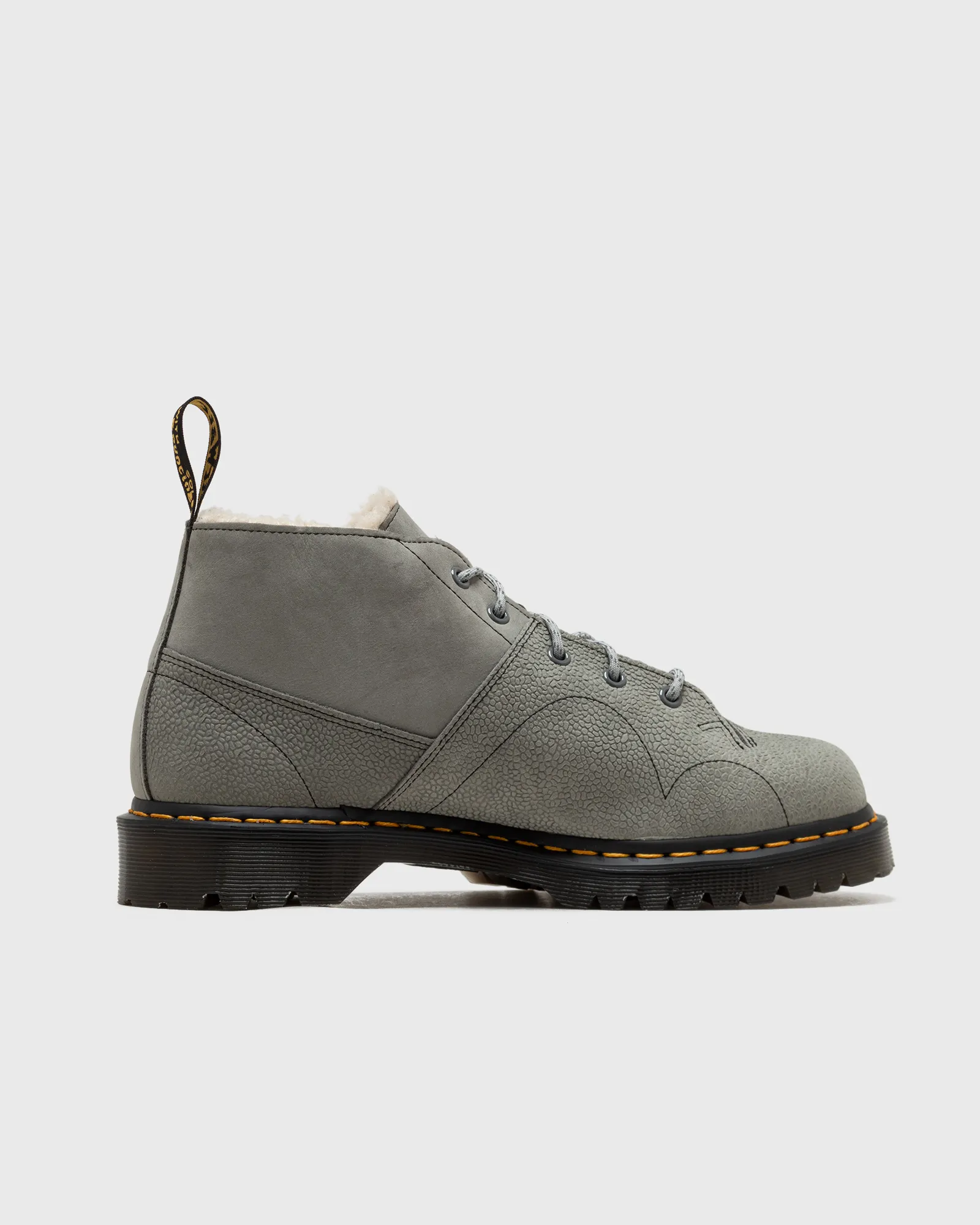 Dr.Martens Church Mid Grey Nubuck Shoulder+Nubuck Pebble Emboss