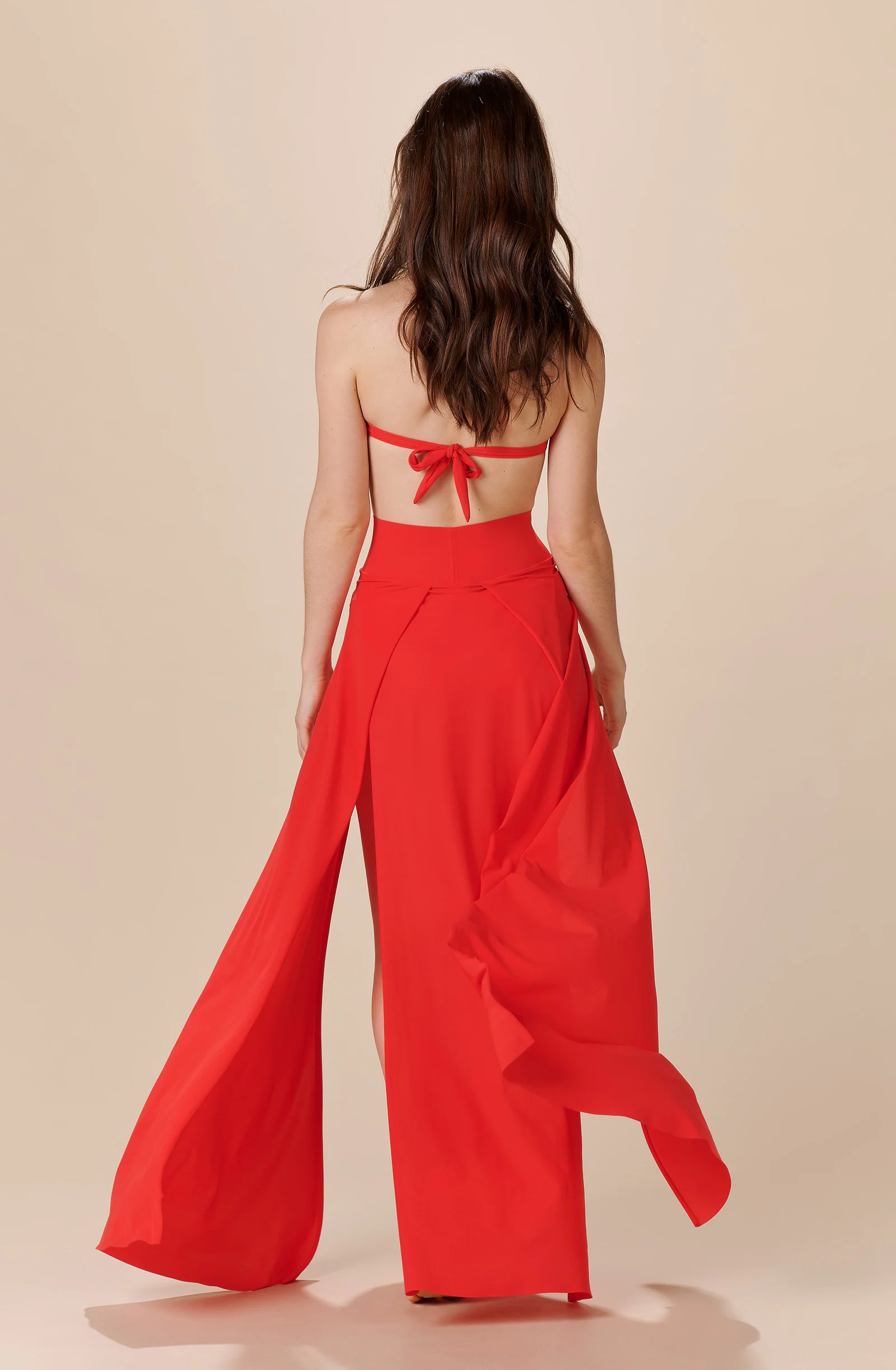 jax Jupe longue fendue rouge Rouge