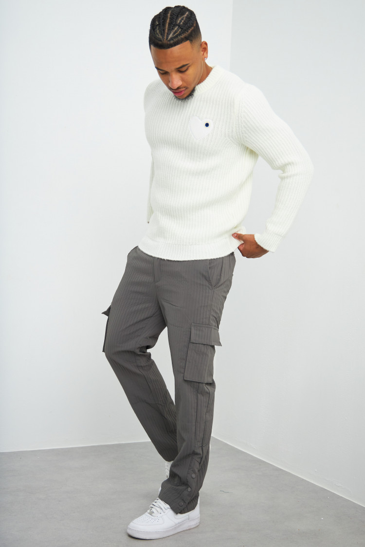 Pull en maille blanc 