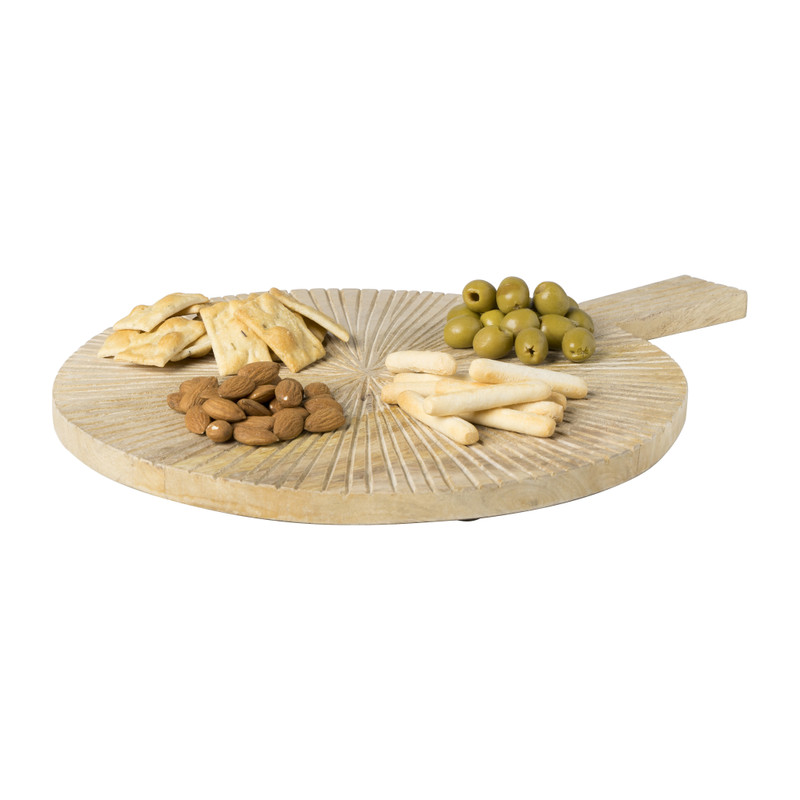 Borrelplank gestreept - rond - ø33 cm