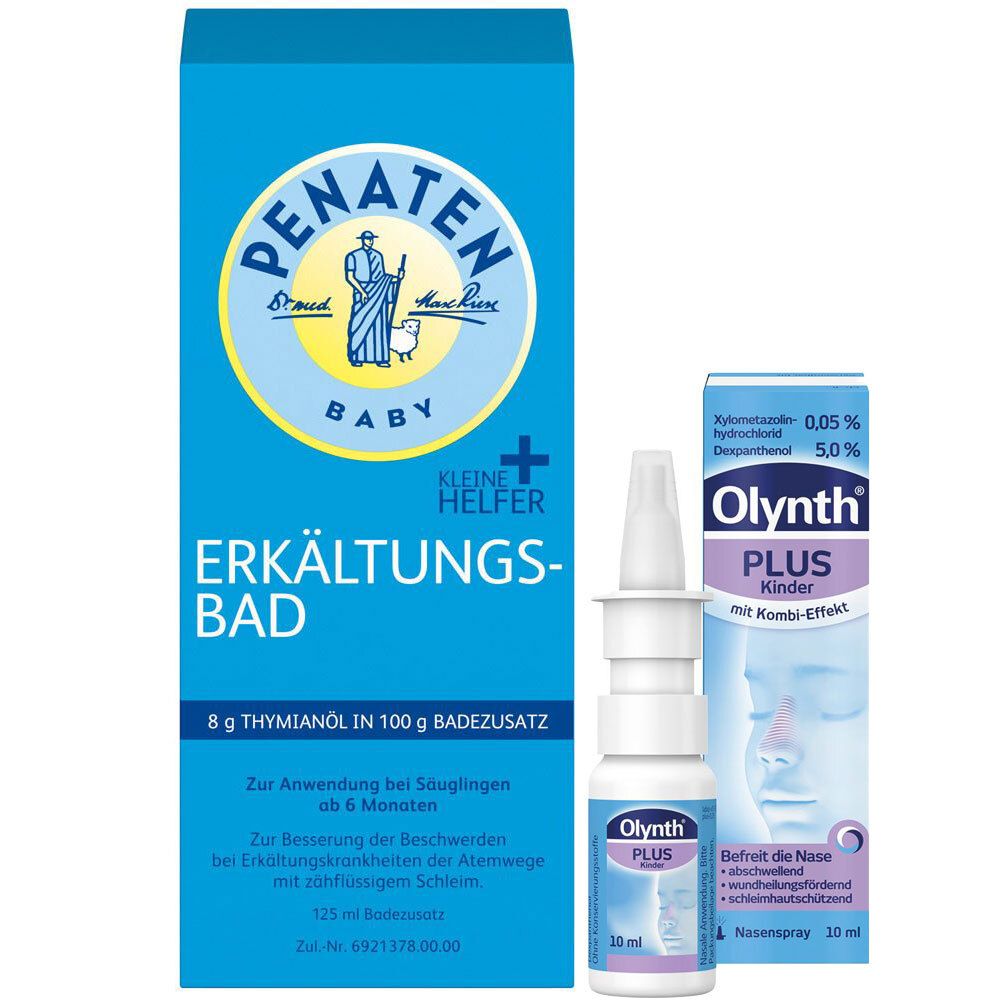 Olynth® Plus 0,05 %/5 % + PENATEN® Kleine Helfer Erkältungsbad