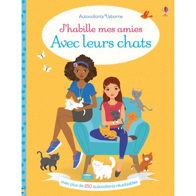 J'habille mes amies avec leurs chats - autocollants