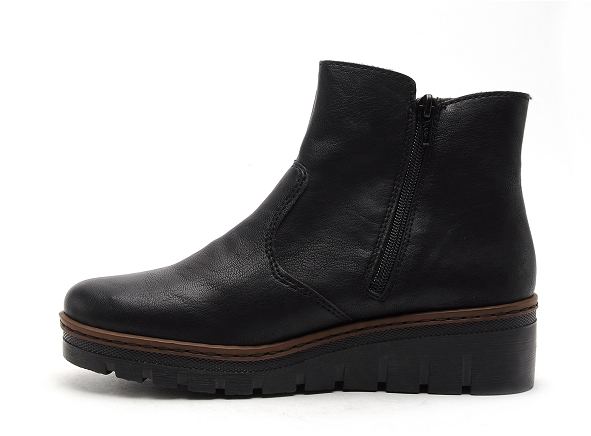 Rieker boots bottine plates femme x9165 noir