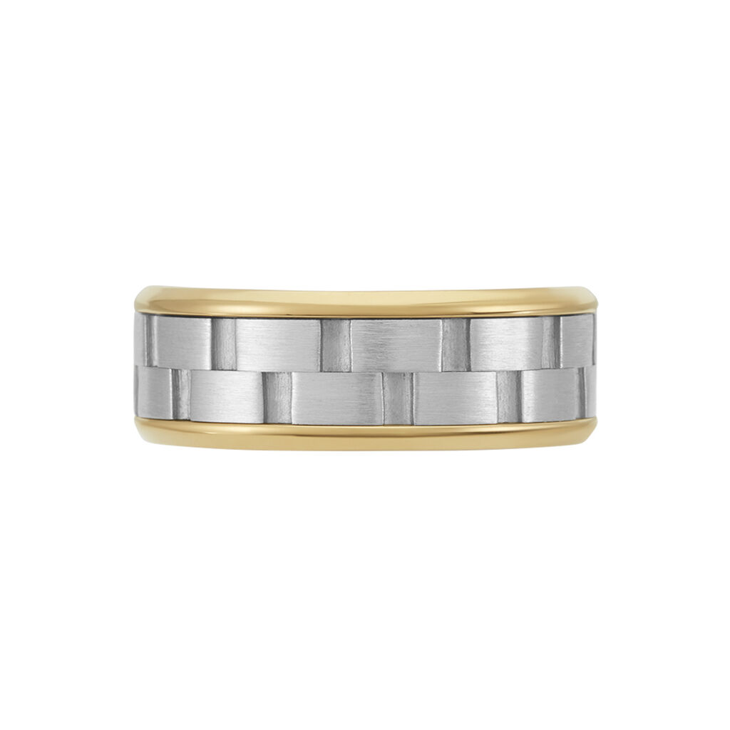 Bague Jourdan Oahu Acier Blanc Et Jaune