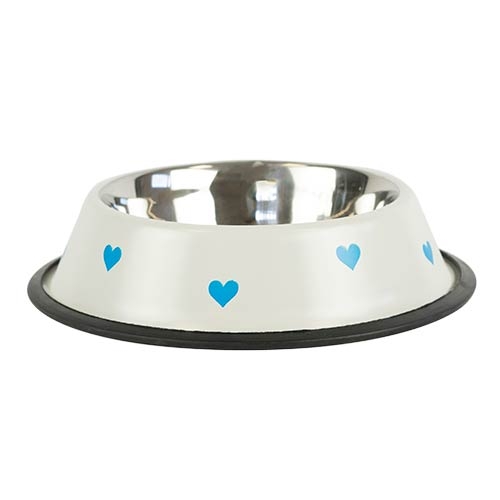 Alimentador Blue Hearts em aço inoxidável, 700 ml
