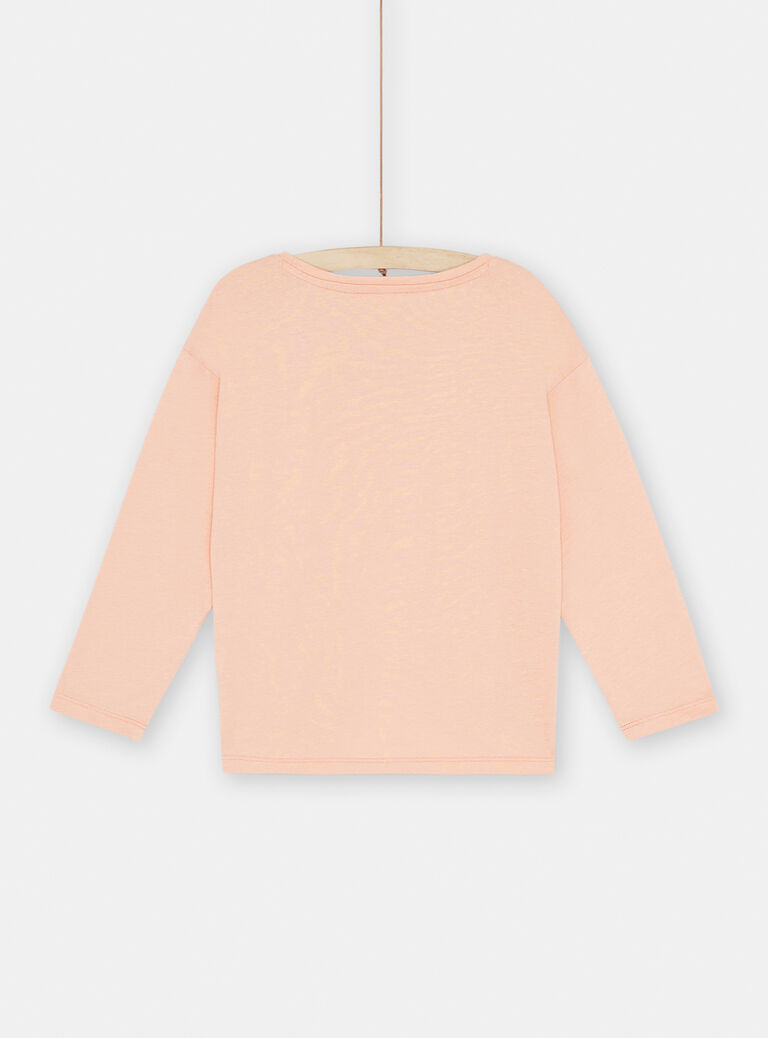 T-shirt rose à animation perruches