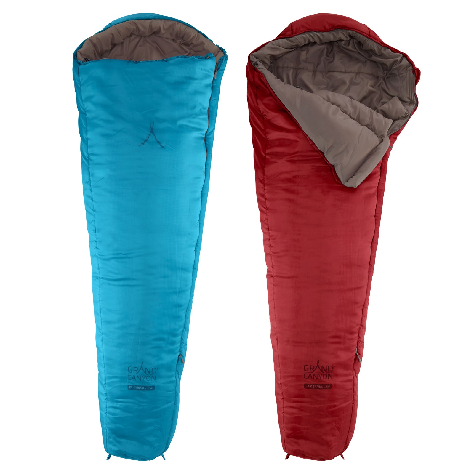 GRAND CANYON Kinderschlafsack Fairbanks 150 Kids Mumien Jugend Schlafsack +2°C Farbe: Red Dahlia