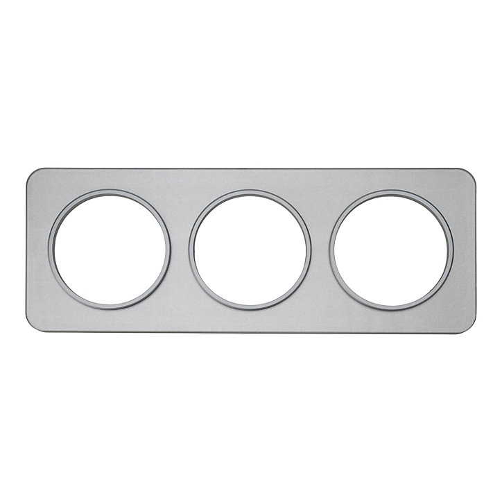 Plaque de finition triple Jacobsen Espen nickel brossé