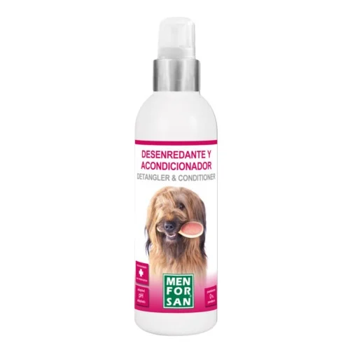 Spray desembaraçante e condicionador Menforsan para cães