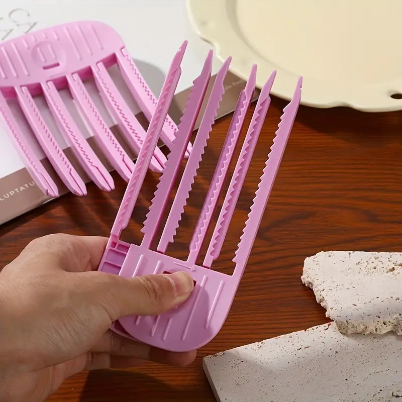 (2-tlg. Set) Haarspangen Volumen Krallen Clip Styling Haar Kamm - Pink