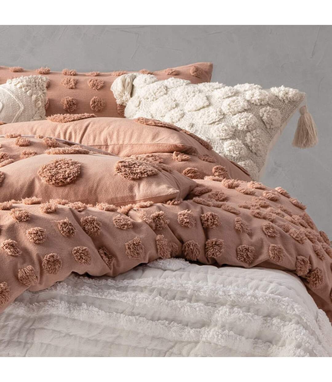 Linen House - Parure de lit HAZE (Beige clair) - UTRV1305