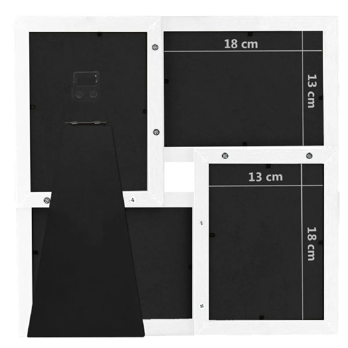 vidaXL Collage de Cadres Photo - Blanc MDF