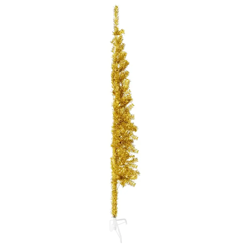 vidaXL - Halve Kunstkerstboom - Goud - 120 cm