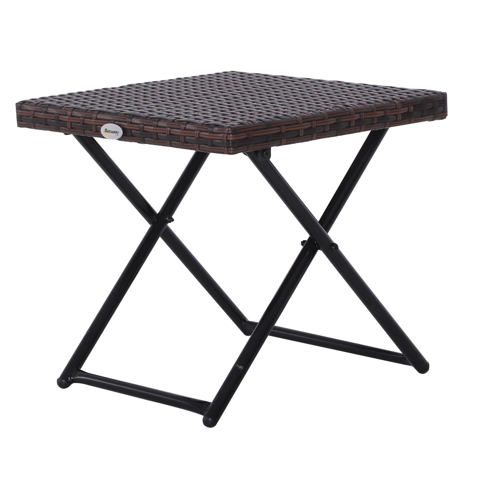 Outsunny Polyrattan Gartentisch klappbar 40 x 40 x 40 cm (LxBxH)