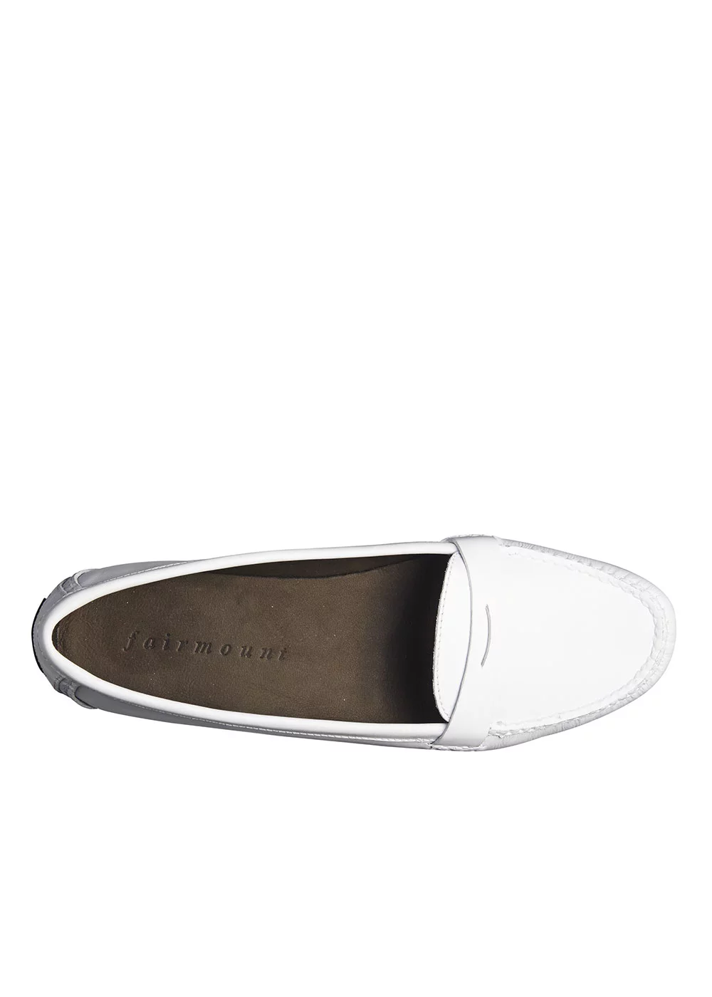 MOCASSIN ROUND MOC CUIR BLANC