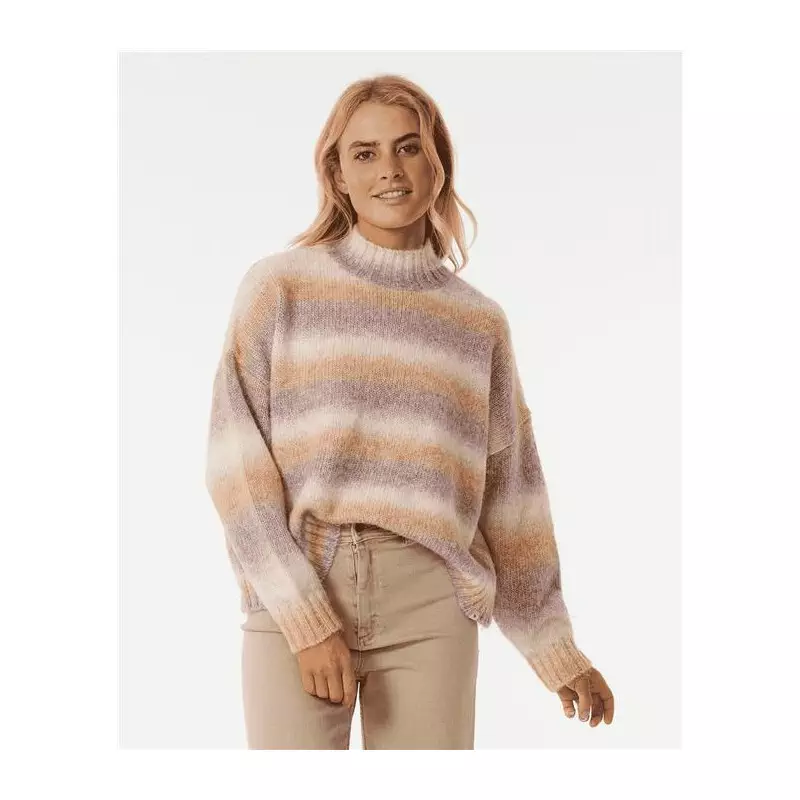 Pull femme RIPCURL La Isla Knit Crew Multico
