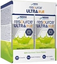 Nestle Resource Ultra Fruit Apfel Tetra, 4 x 200 ml