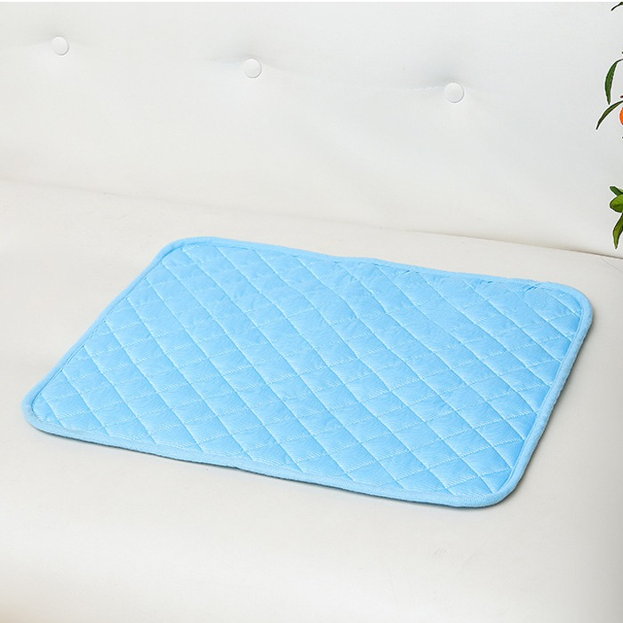 (150x97cm) Kühlende Haustier Matte Wärmeableitendes Bett Kühlkissen für Hunde / Katzen - Blau