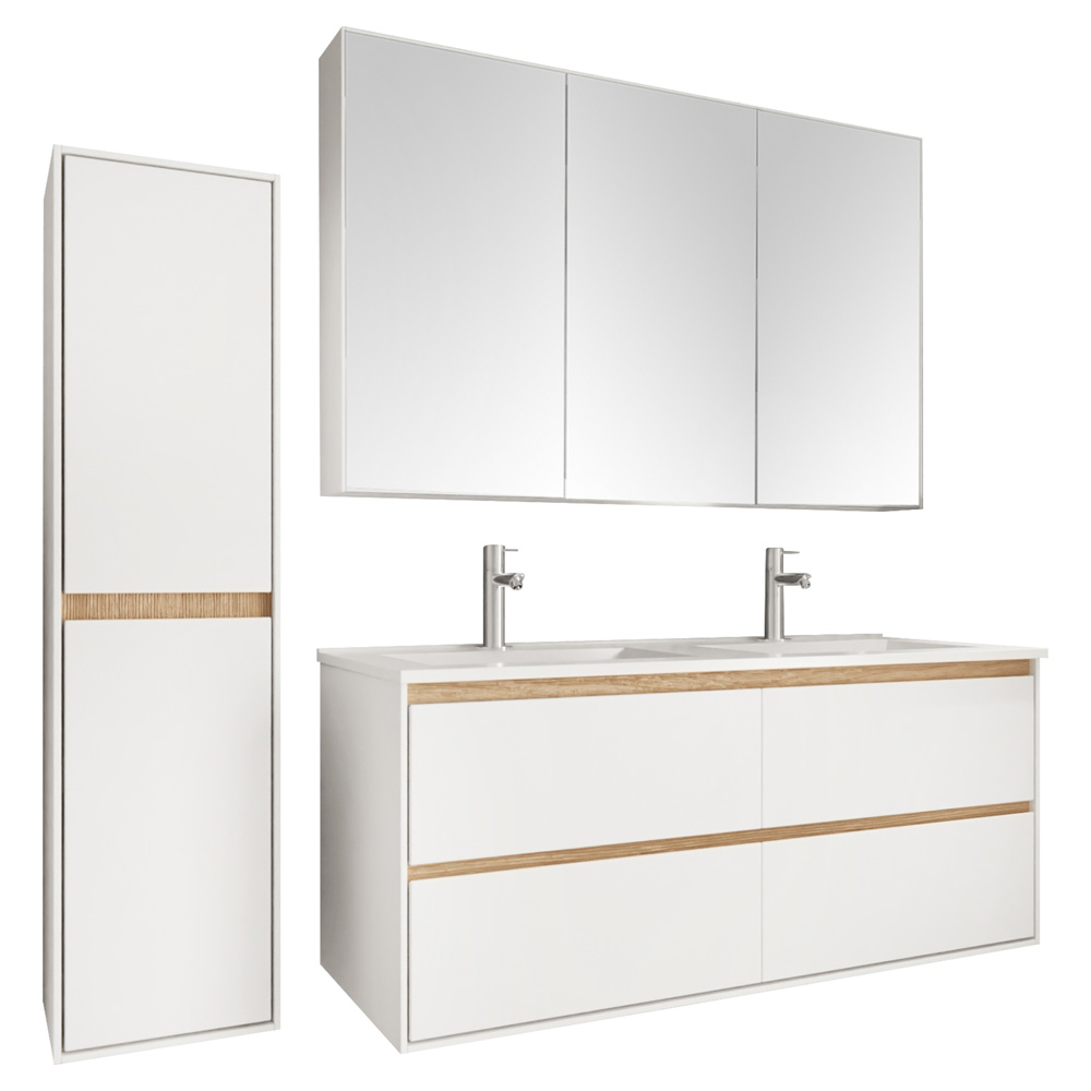 Differnz Providence badmeubelset 120cm wit