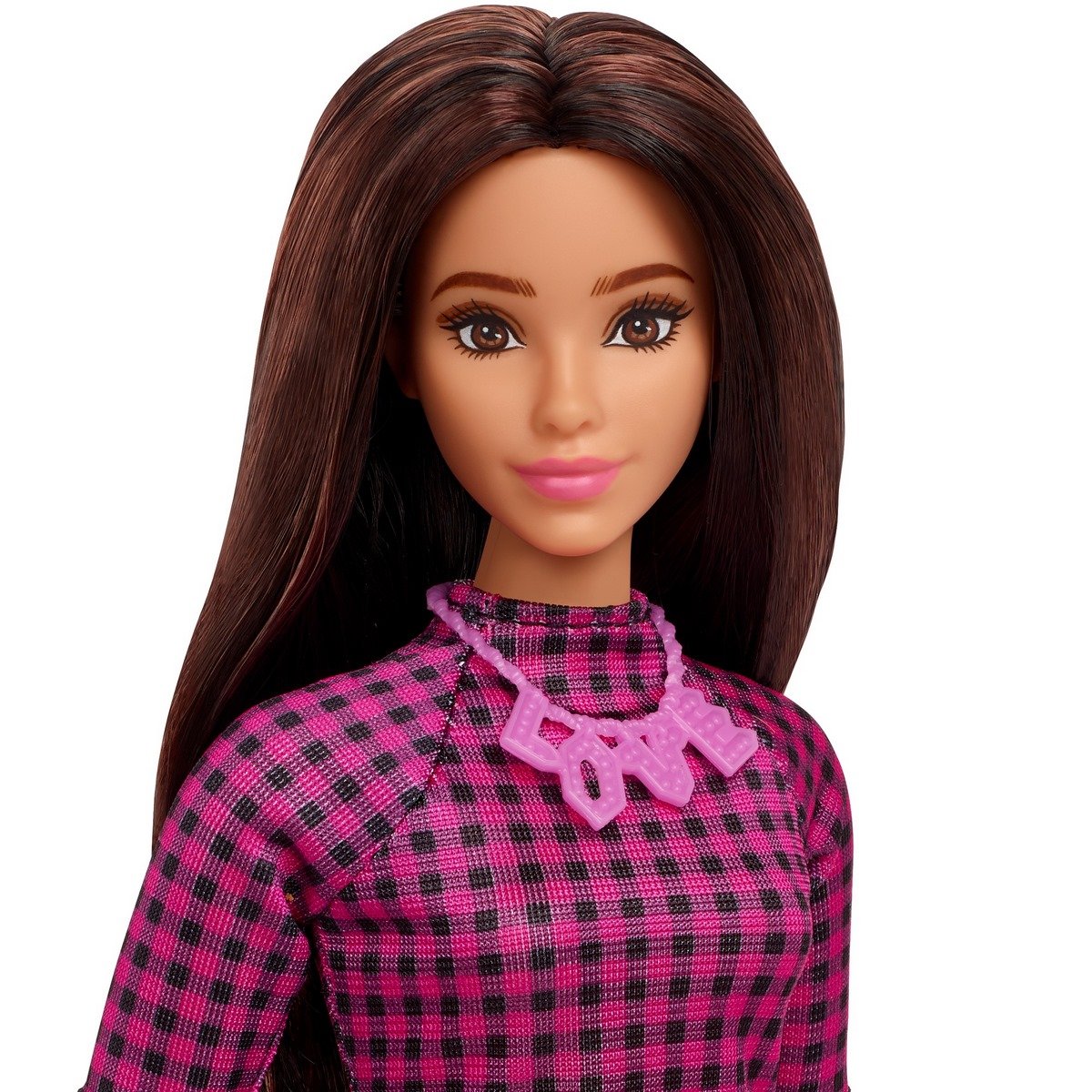 Barbie fashionista robe carreaux