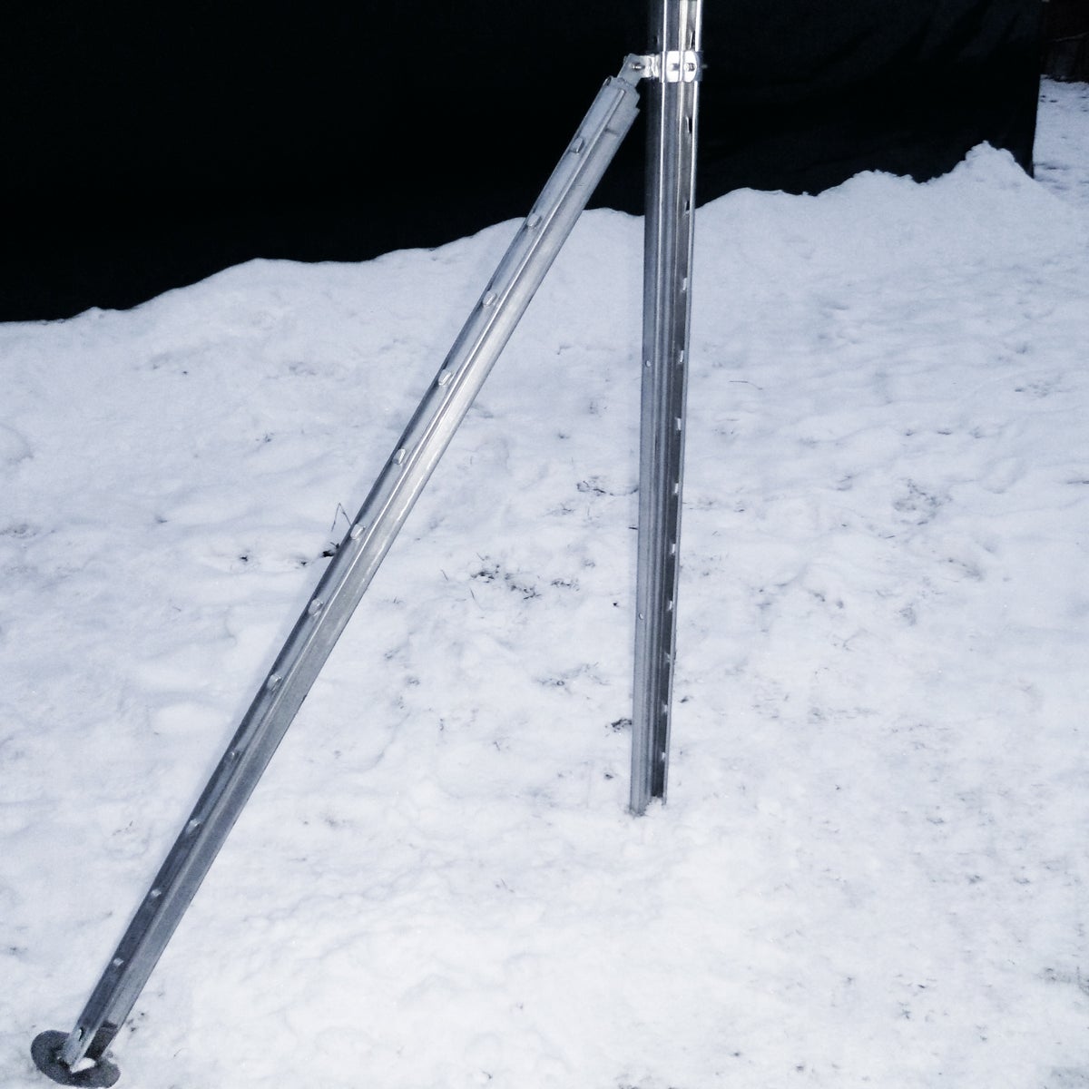 set langsliggers voor Z-profielpaal, wildomheining, bosomheining