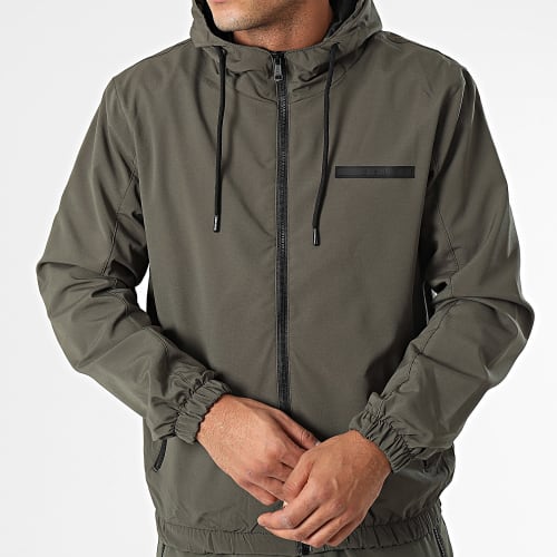 Ensemble Veste Capuche Et Pantalon Cargo Vert Kaki