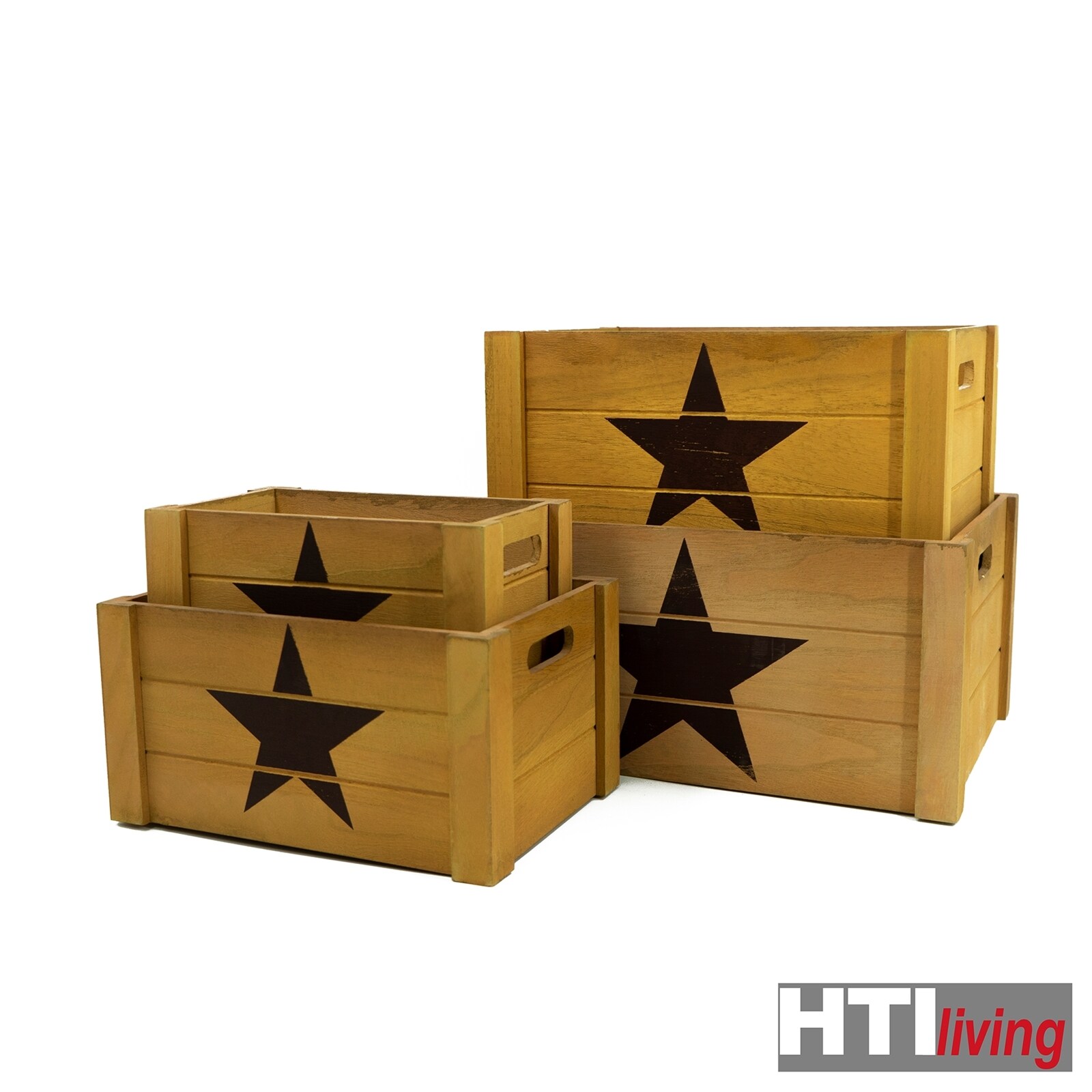 HTI-Living Holzkisten-Set 4 Größen