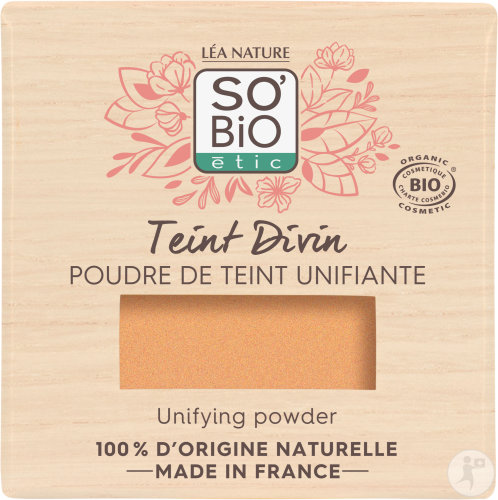 So'Bio Étic Teint Divin Poudre De Teint Unifiante 25 Beige Doré Boîtier 8g