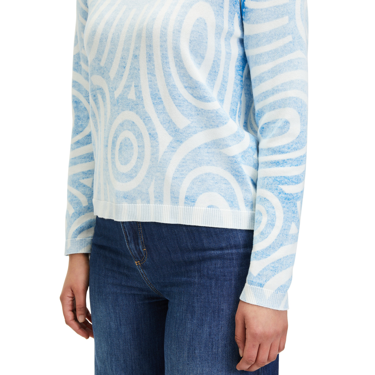 Cartoon Strickpullover Kurz 1/1 Arm