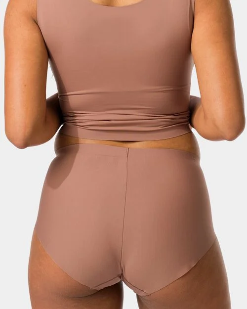 slip taille haute correction medium marron moyen