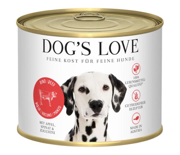 DOG'S LOVE Nassfutter für Hunde Adult, 6 x